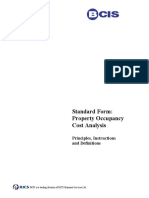 Standard Form of Property Occupancy Cost Analysis