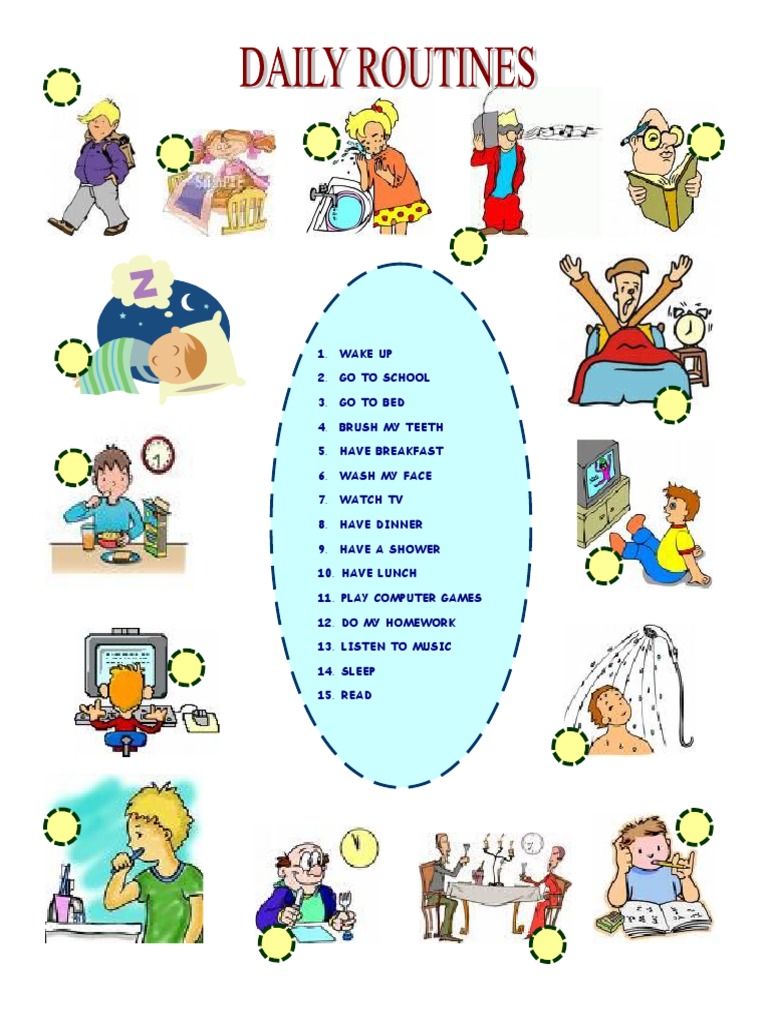 Daily Routine Activities List | PDF