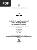 Análisis de la política nacional frente al trabajo infantil en Colombia 1995-2002