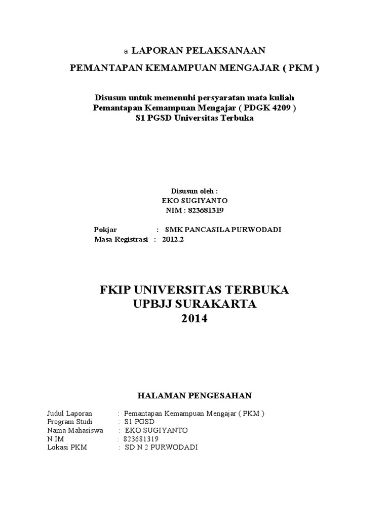 Contoh Laporan PKM PDF