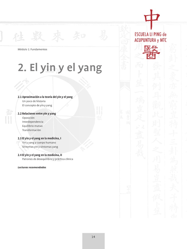 Yin y Yang en el Cuerpo Humano | PDF | Yin y yang | Medicina