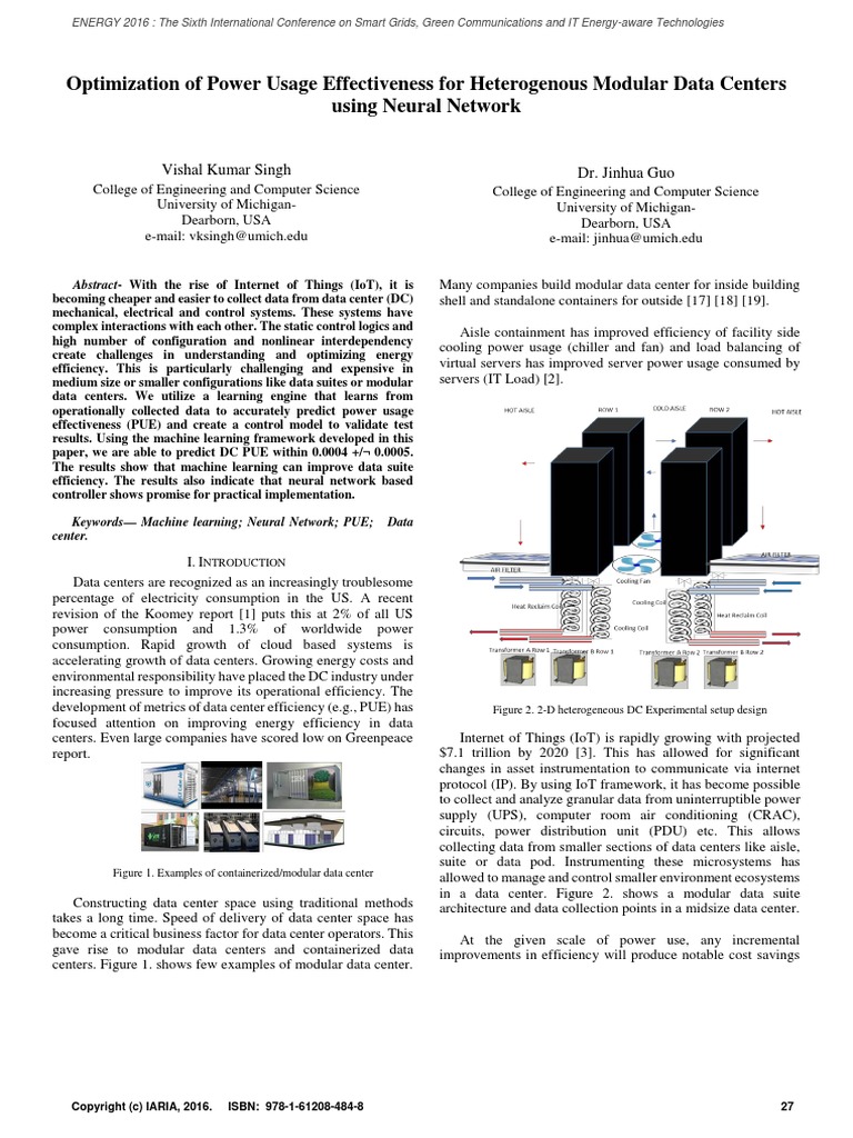Optimization of Power Usage Effectiveness For Heterogenous Modular Data ...