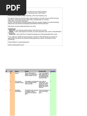 Product Backlog