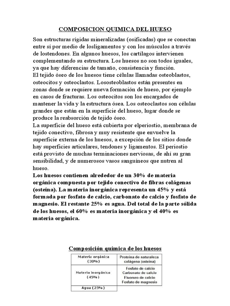 Composicion Quimica Del Hueso PDF