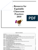 A Resource For Equitable Classroom Practices 2010