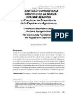 Arturo Purcaro - El Fundamento Comunitario de La Experiencia Agustiniana PDF