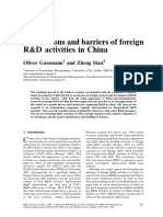 Motivations and Barriers of Foreign R&D Activities in China PDF