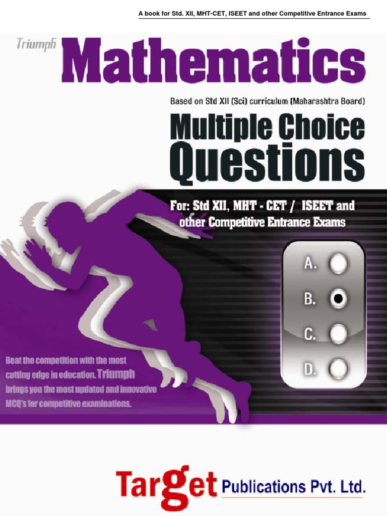 Mhtcet Iseet Mathematics Book | PDF | Contradiction | If And Only If