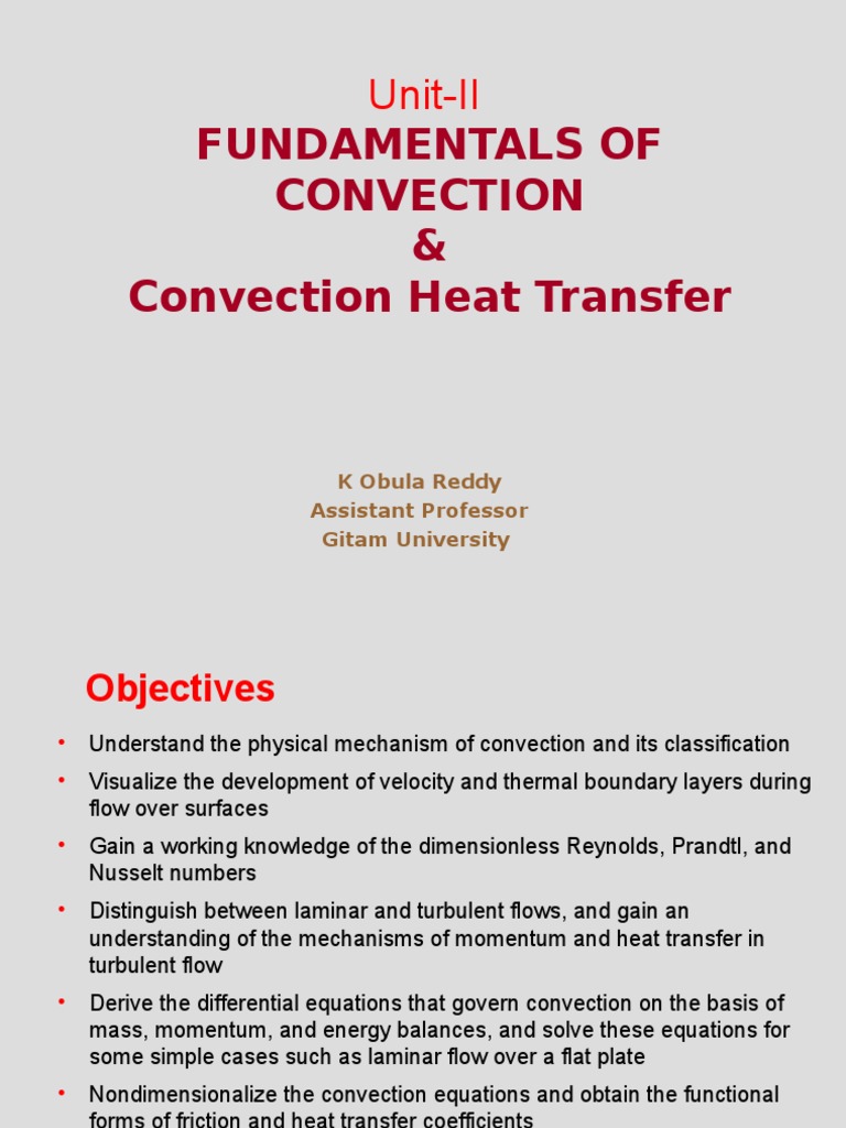Convection Heat Transfer Fundamentals | PDF | Boundary Layer | Fluid ...