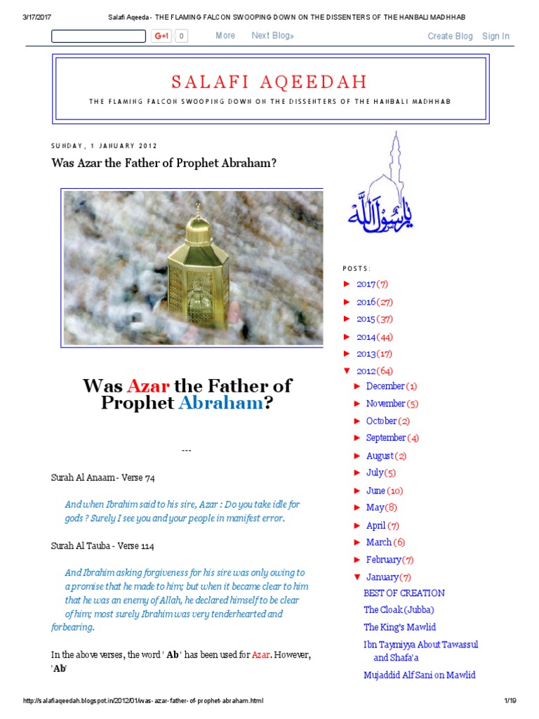 Azar: Father of Prophet Ibrahim? | PDF | Ishmael | Islamic Theology