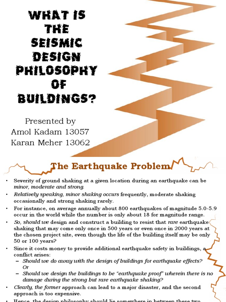 Seismic Design Philosophy for Buildings | PDF | Earthquake Engineering ...