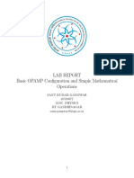 Lab Report Basic OPAMP Configuration and Simple Mathematical Operations