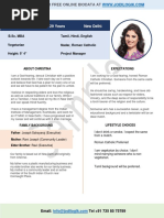 Download Marriage Biodata Format for Christian Girl by Srinivas Krishnaswamy SN343697354 doc pdf
