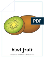 Kiwi Fruit Poster With Word