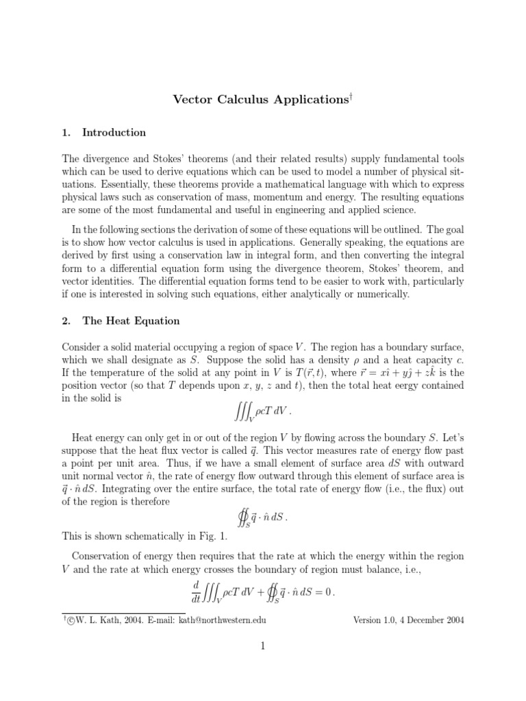 Applications of Vector Calculus | PDF | Maxwell's Equations | Integral