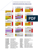 Calendario Escolar Títulos de Grado Curso 2013-14