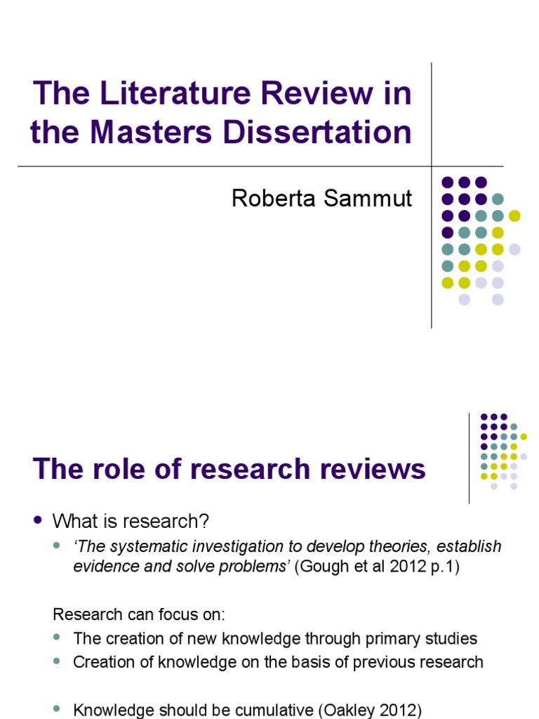 Literature review example picture