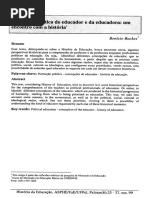 Formacao Politica Do Educador E Da Educadora