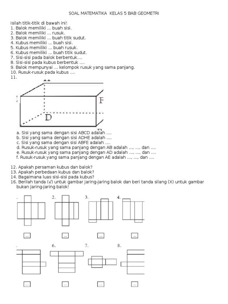Matematika Kelas 4 Bab Geometri 2