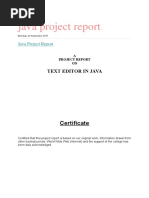 Java Project Report