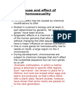 Cause and Effect of Homosexuality