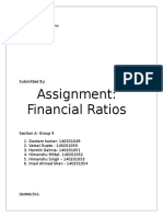 Assignment: Financial Ratios: Submitted by