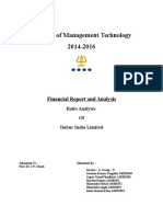 Financial Ratio Analysis of Dabur India LTD