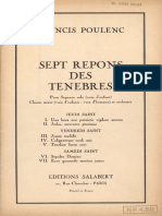 Poulenc Francis Sept Repons de Tenebres - Vocal Part