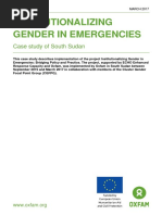 Institutionalizing Gender in Emergencies
