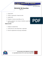 Deveres Do Auxiliares Escola B (Bíblica (Berçário-Crianças)