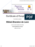 fostering reflective practice certificate