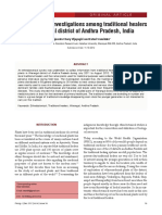 Ethnobotanical investigations among traditional healers in Warangal district of Andhra Pradesh, India