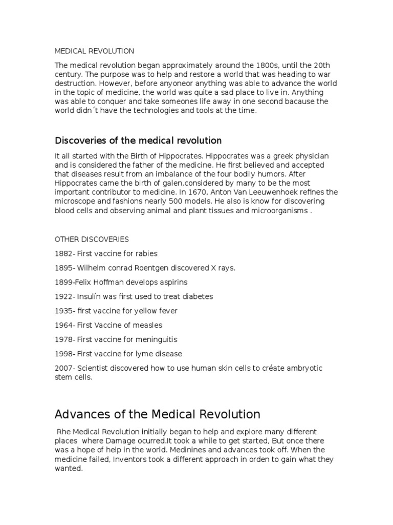 The Fvd Medical Revolution Are You Ready - r1cf8st