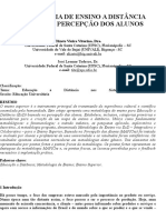 Metodologia de Ensino A Distância Baseada Na Percepção Dos Alunos