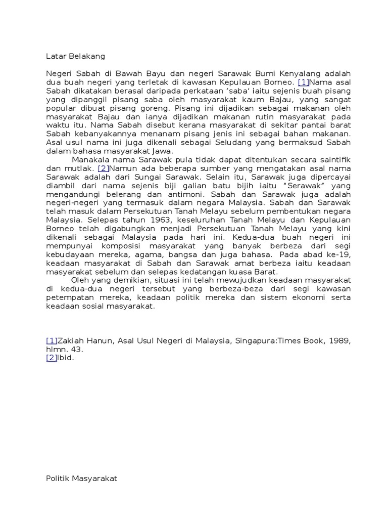 Latar Belakang Sabah  PDF