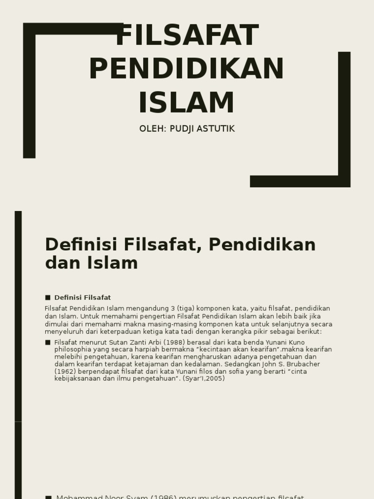 Filsafat Pendidikan Islam