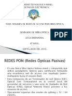 REDES PON (Redes Opticas Pasivas)