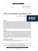 Articulo Academico Redes de Aprendizaje, Aprendizaje en Red