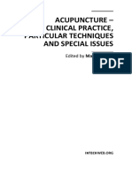 Acupuncture - Clinical Practice Particular Techniques and Special Issues