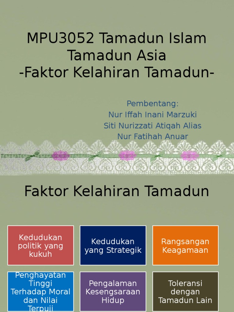 Faktor Kelahiran Tamadun Pdf