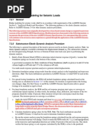 7.2 Foundation Modeling For Seismic Loads: 7.2.1 General