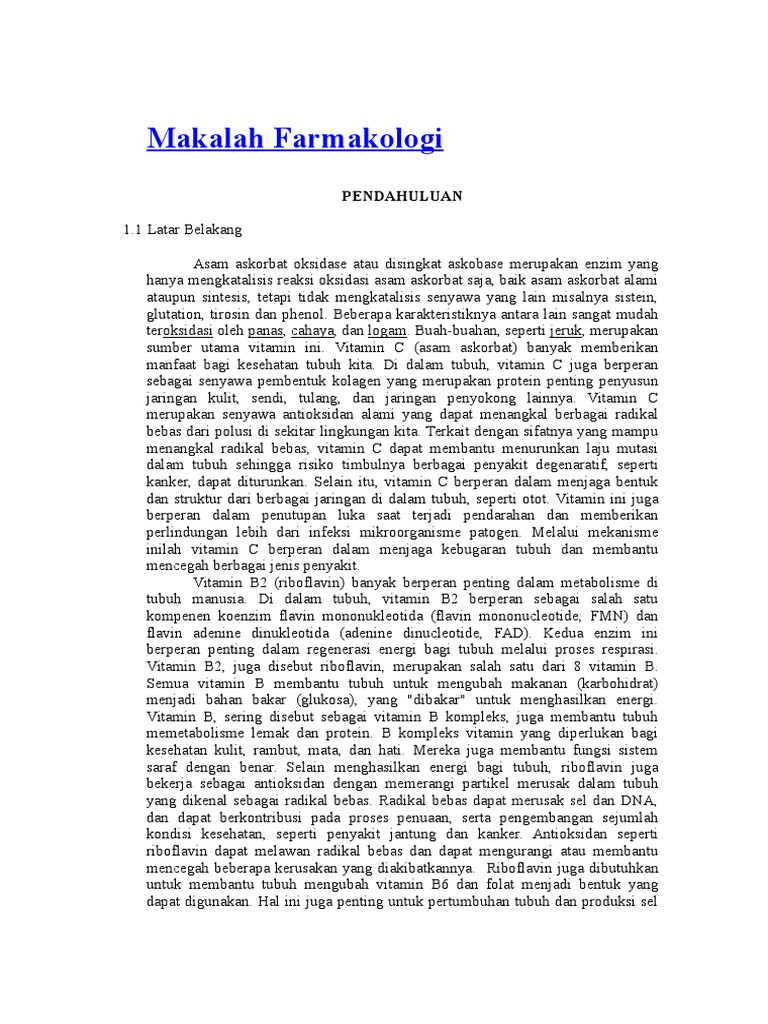 Makalah Farmakologi