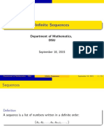 Infinite Sequences: Department of Mathematics, DSU