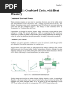 Combined Cycle, Combined Cycle With Heat Recovery..