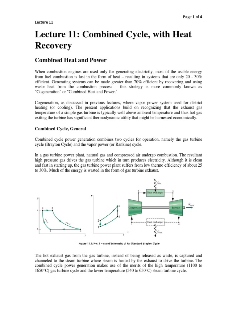 Combined Cycle Power Generation Overview | PDF | Gas Turbine | Natural Gas