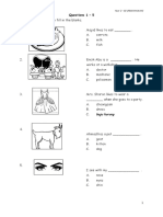 Questions 1 - 5 Best Word To Fill in The Blanks.: Year 2 - Bi (Pemahaman)