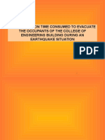 Assessment On Time Consumed To Evacuate The Occupants of The College of Engineering Building During An Earthquake Situation