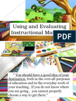 Evaluating Instructional Materials for Student Learning