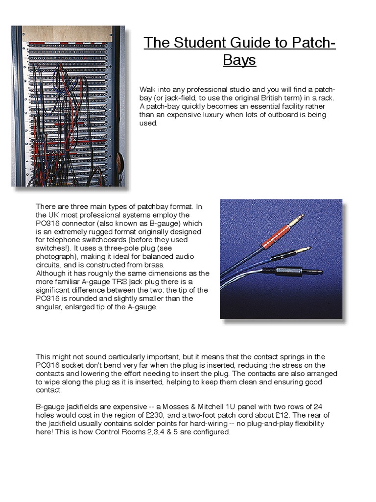 Guide To Patchbays Download Free Pdf Electrical Connector