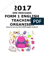 Form 1 English Teaching Organiser: SMK Merchang